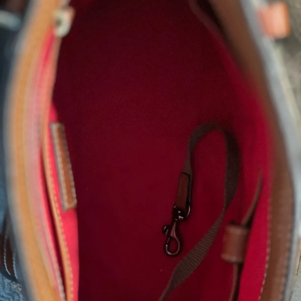 Dooney & Bourke Chestnut Leather Shoulder Bag - Picture 3 of 5
